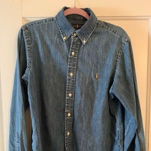 Men’s denim button up Ralph Lauren shirt
